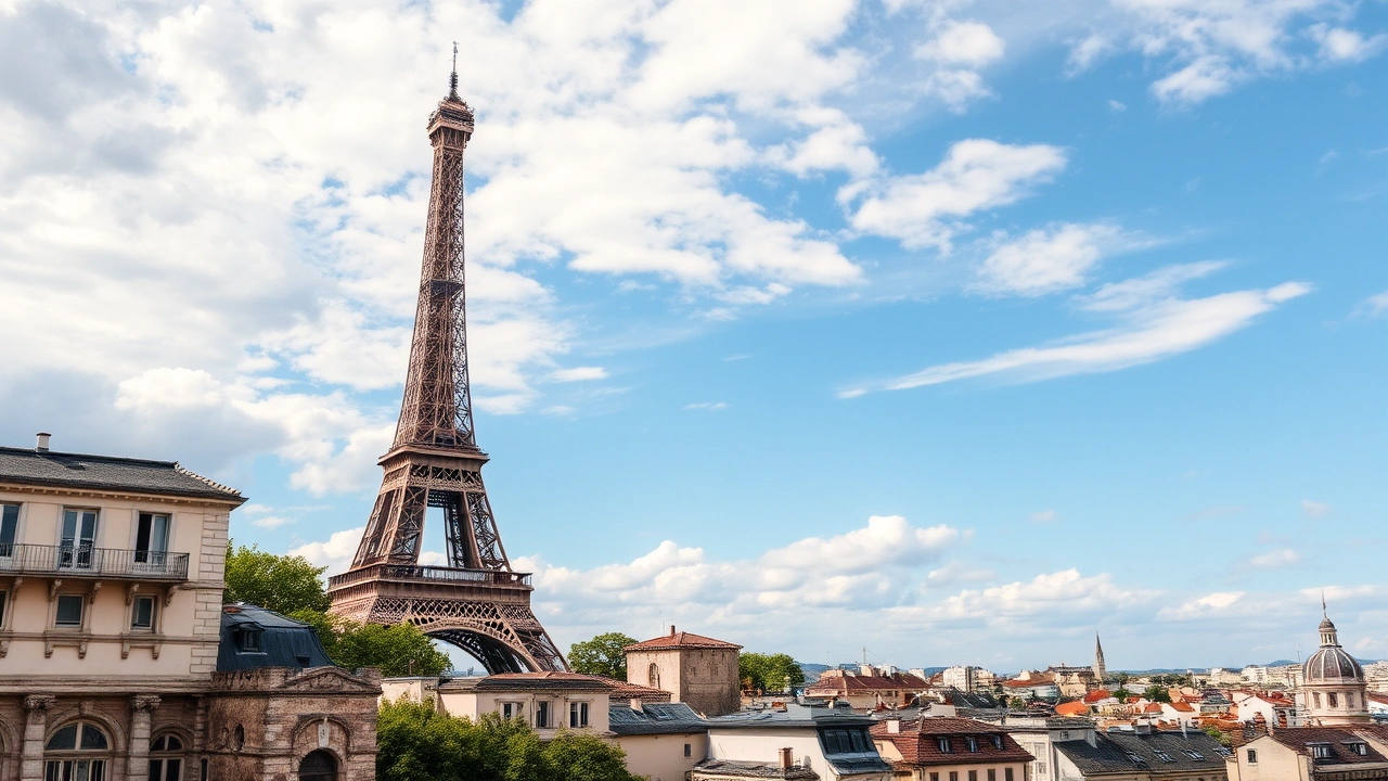 Vue de Paris avec la tour Eiffel